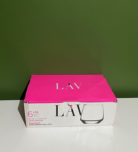 Lav Gül figürlü 6'lı Su Bardağı
