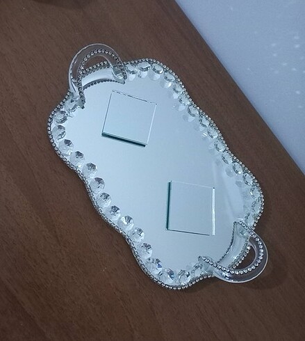 Beden Renk Taşlı, Aynalı, Söz, Nişan Tepsisi