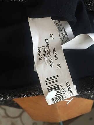 36 Beden siyah Renk Ceket