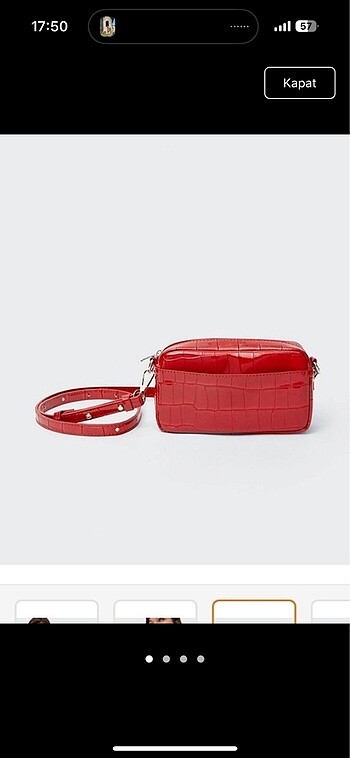 Stradivarius Timsah Desenli Mini çanta
