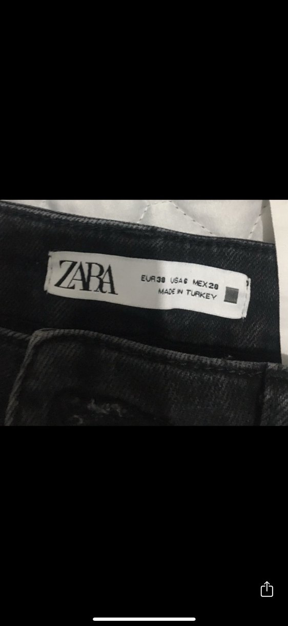 Zara Siyah Midi Flare Jean - Görsel 2