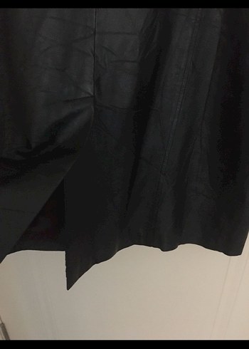 Uzun Deri Ceket - Görsel 3