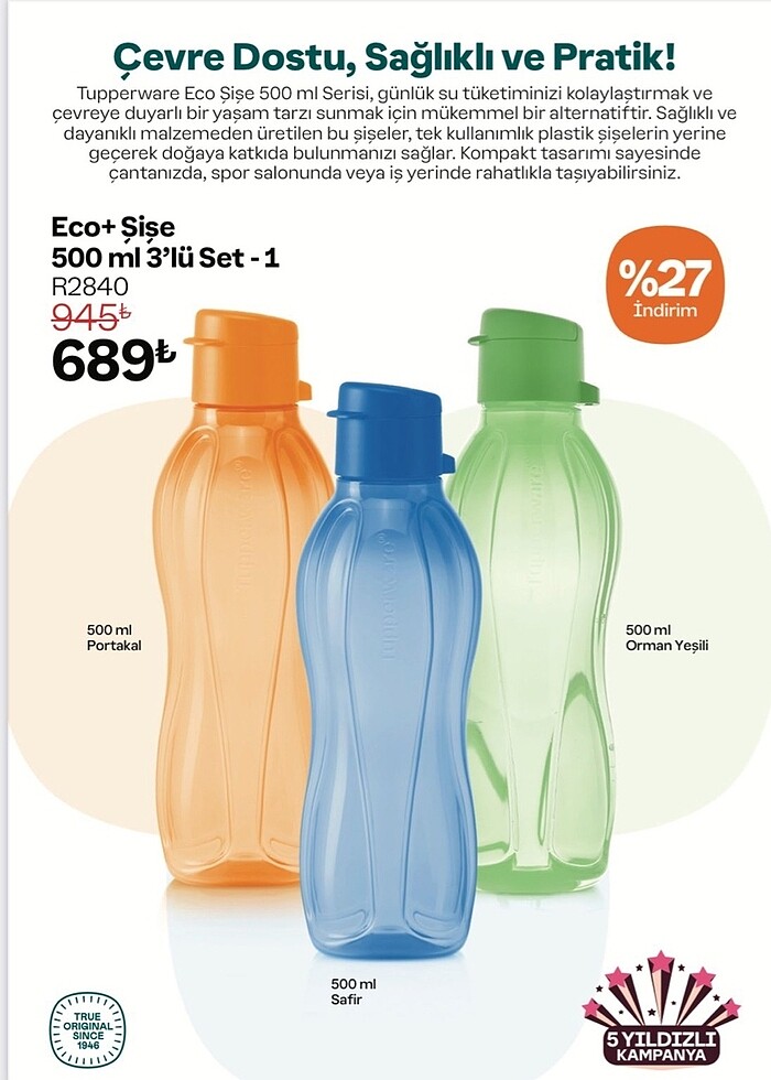 Tupperware su şişesi - Görsel 2