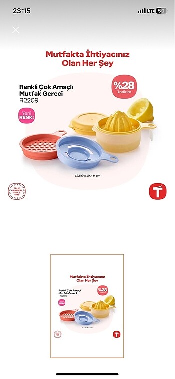 Tupperware cok amaçlı mutfak gereci