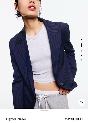 xs Beden Çizgili Blazer ceket