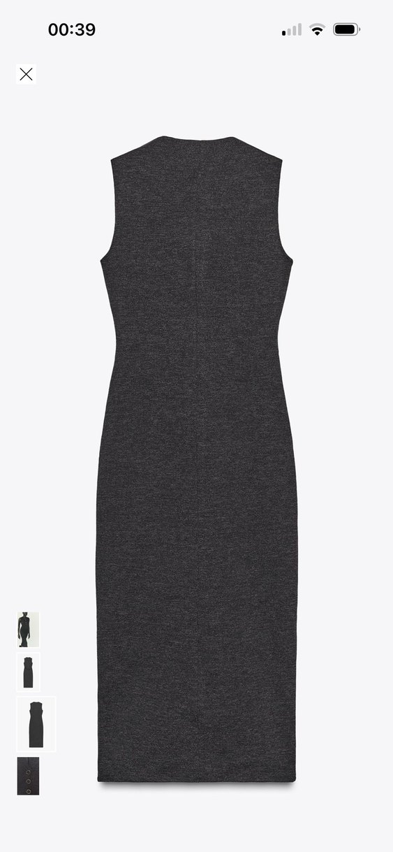 Zara düğmeli midi elbise - Görsel 2