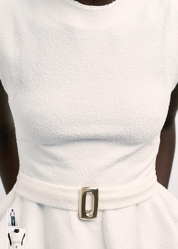 Tokalı peplum boucle top - Görsel 2