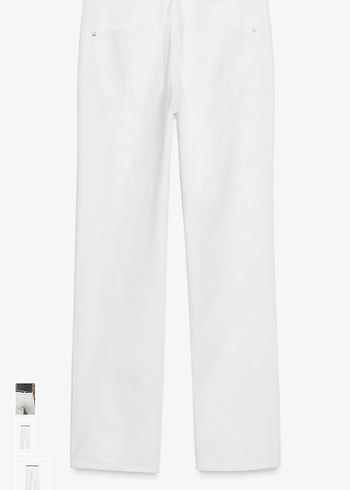 Zara kemerli yüksek bel z1975 90s straight jean - Görsel 2