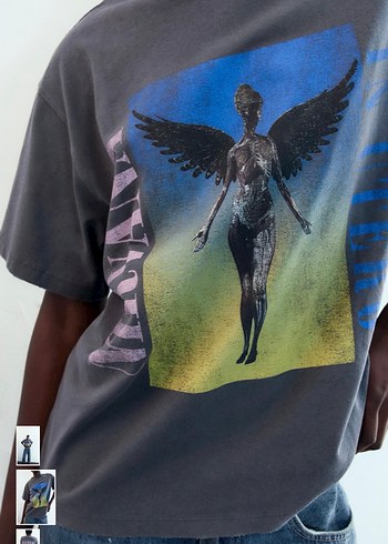 Zara Nirvana soluk efektli tişört - Görsel 2