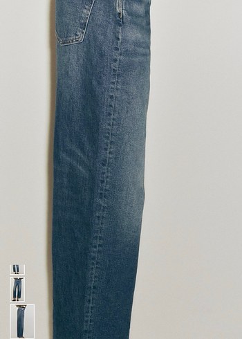 Zara z1975 straight loose orta bel jean - Görsel 3