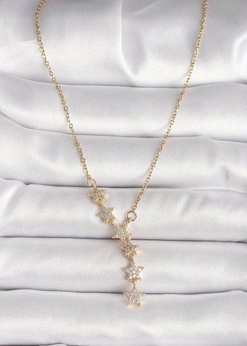 Accessorize Yıldız Detaylı Zincirli Midi Altın Kolye
