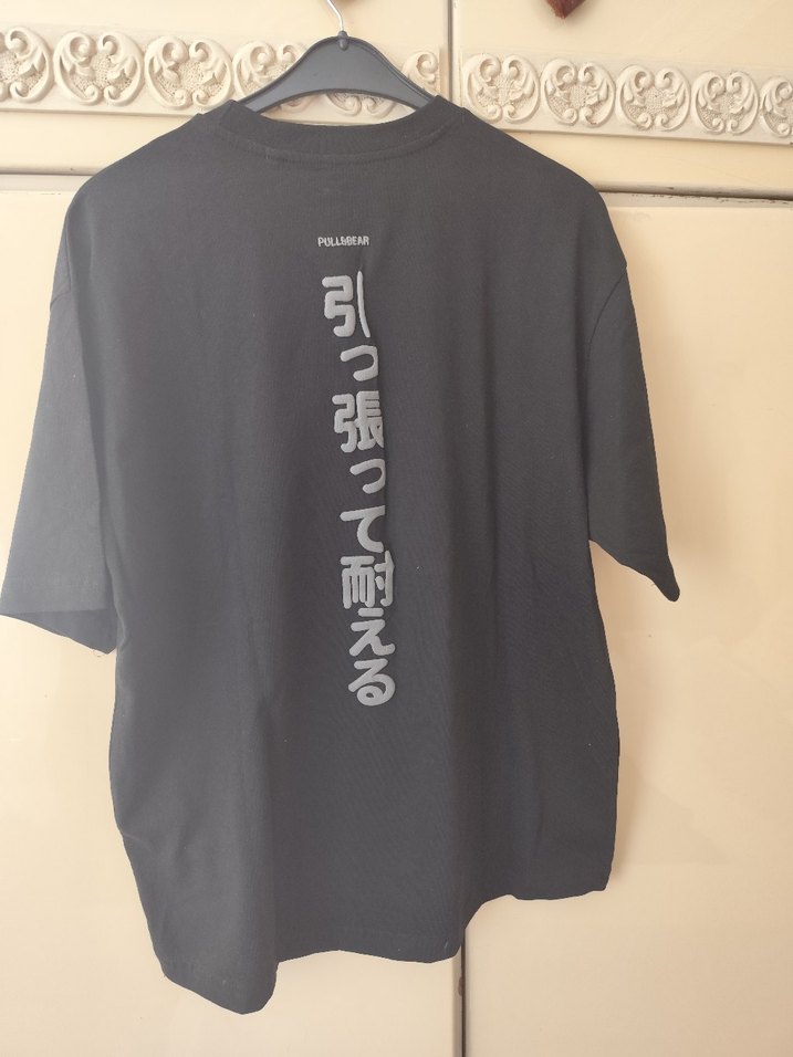 Kız Çocuk Siyah Baskılı Kısa Kollu Tişört - Görsel 5