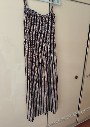 Bohem Tarzı Uzun Pilili Kadın elbise - Görsel 4