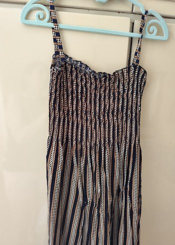 Bohem Tarzı Uzun Pilili Kadın elbise - Görsel 8