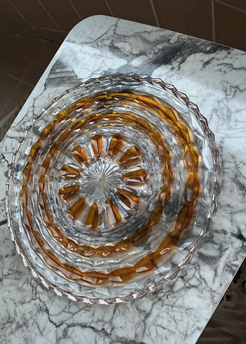 American Vintage waltherglas almankristali sunumluk tepsi
