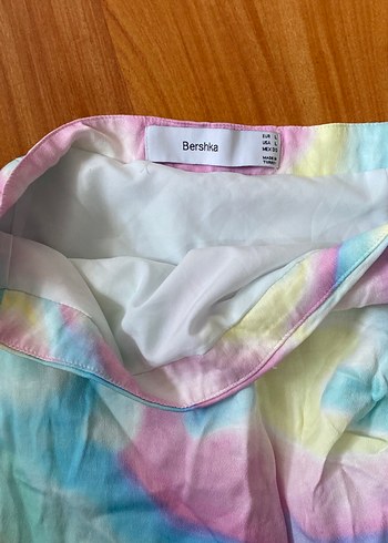 Drapeli Pastel Tie-Dye Mini Etek - Görsel 2