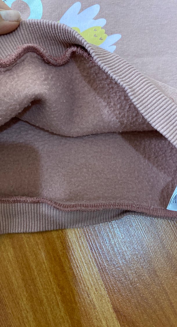 Kız Çocuk pembe Baskılı Örme Sweatshirt - Görsel 4