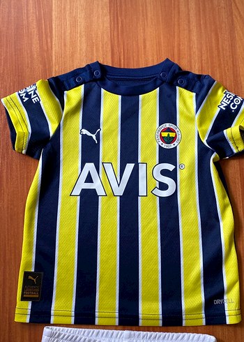 Sarı Lacivert Çizgili Kısa Kollu Forma - Görsel 2