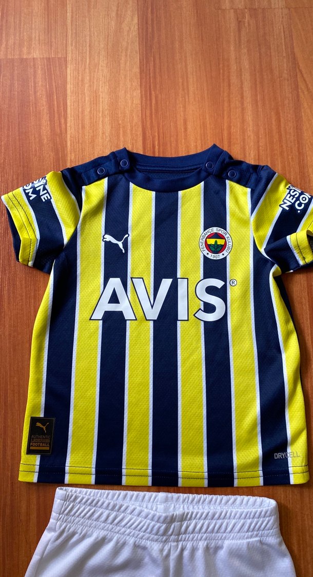 Sarı Lacivert Çizgili Kısa Kollu Forma - Görsel 2