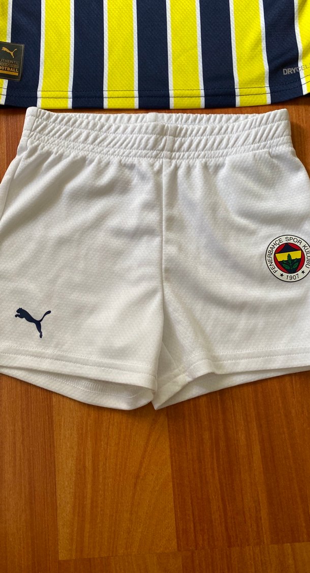 Sarı Lacivert Çizgili Kısa Kollu Forma - Görsel 4