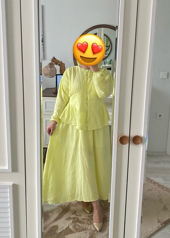 Sarı müslin takım