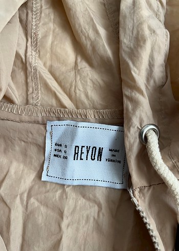 Bej Kapüşonlu Kadın Keten Ceket - Görsel 3