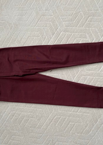 Bordo Kadın Kumaş Pantolon Midi Boy - Görsel 2