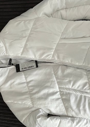 Beyaz Kadın Midi Kışlık Mont - Görsel 4