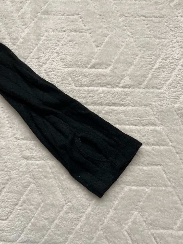 Kadın Siyah Uzun Kollu Pilili alt üst takım - Görsel 4