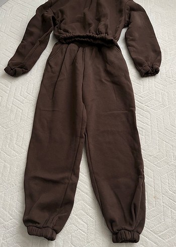 Kapüşonlu Kemerli Kahverengi Kadın Tulum - Görsel 7