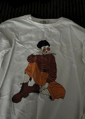 Baskılı Beyaz Kadın Sweatshirt - Görsel 3