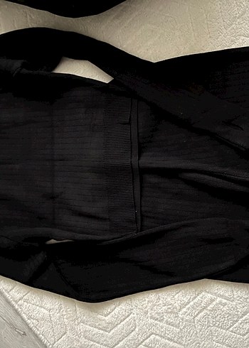 Siyah Uzun Kollu Drapeli Kadın Takım - Görsel 7