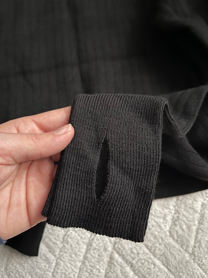 Siyah Uzun Kollu Drapeli Kadın Takım - Görsel 3