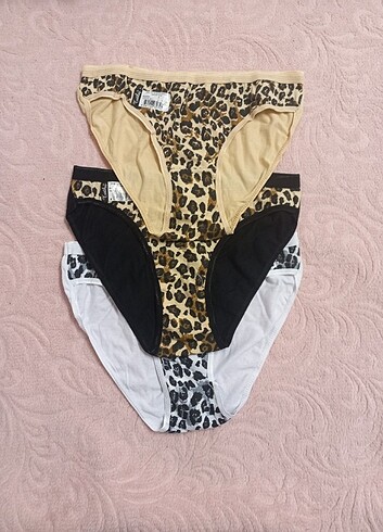 l Beden siyah Renk Leoparlı külot