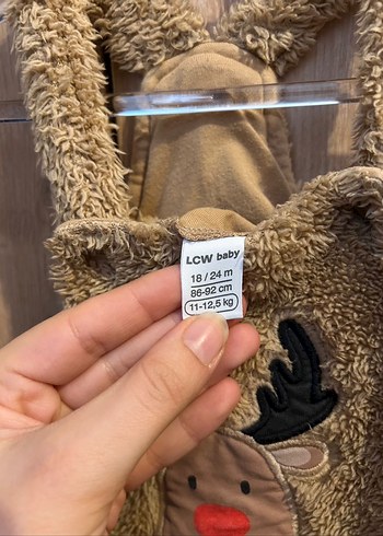 Kahverengi Nakışlı Bebek Tulumu - Görsel 4