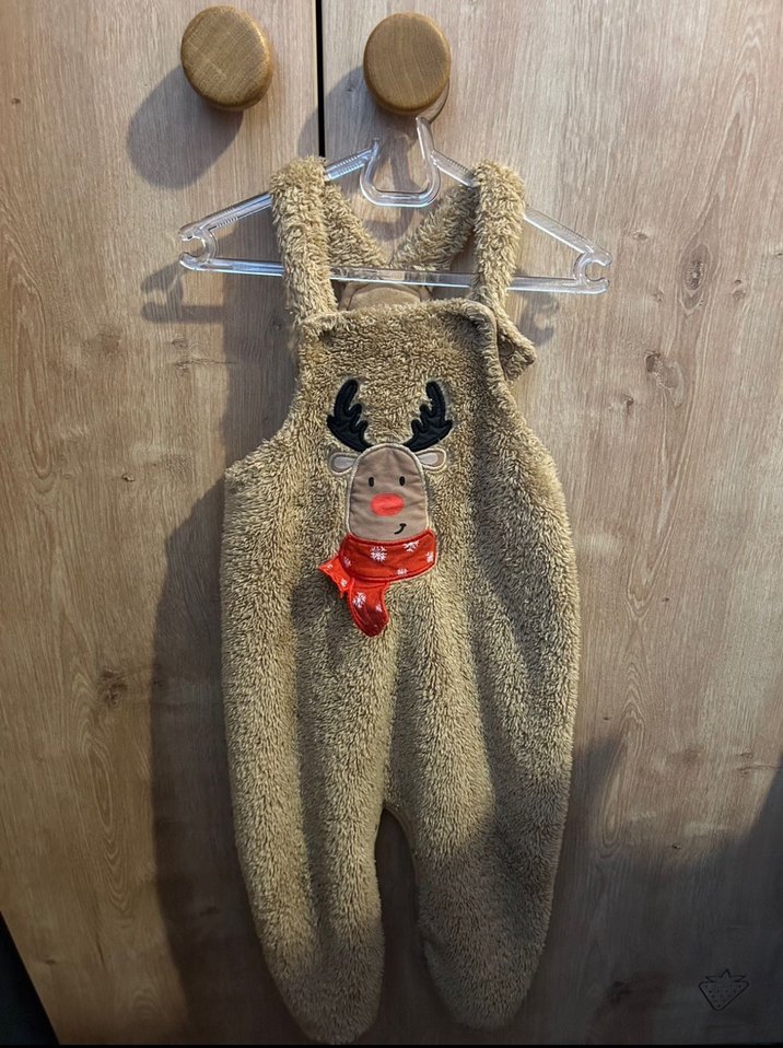 Kahverengi Nakışlı Bebek Tulumu - Görsel 2