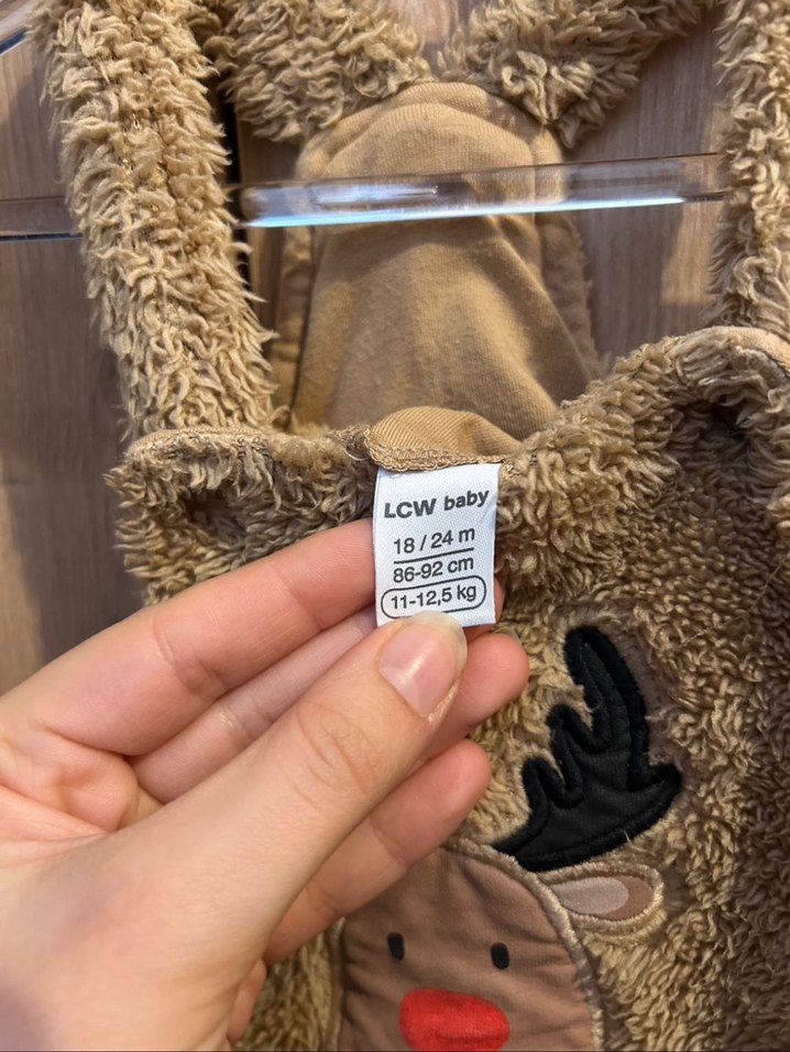 Kahverengi Nakışlı Bebek Tulumu - Görsel 4