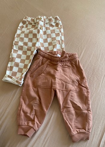 Zara eşofman altı ve damalı pantolon
