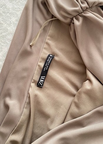 Haki zara Drapeli elbise - Görsel 4