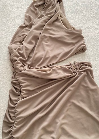 Haki zara Drapeli elbise - Görsel 2