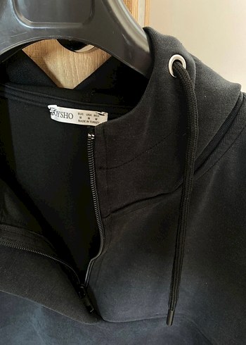 Kadın Siyah Fermuarlı Yüksek Yakalı Sweatshirt - Görsel 2