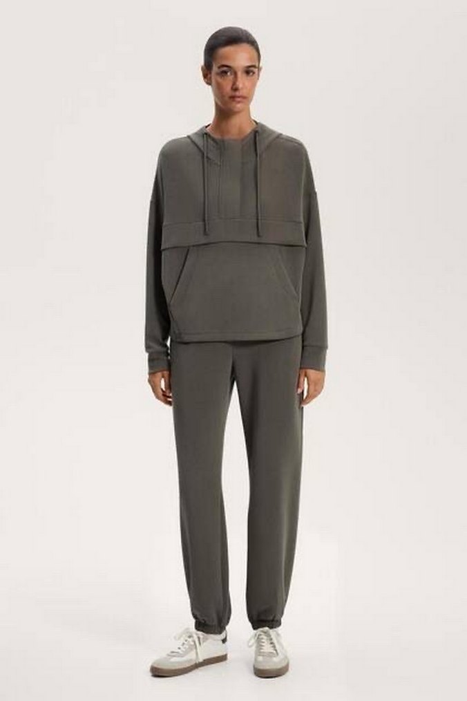 Kadın Siyah Fermuarlı Yüksek Yakalı Sweatshirt - Görsel 5