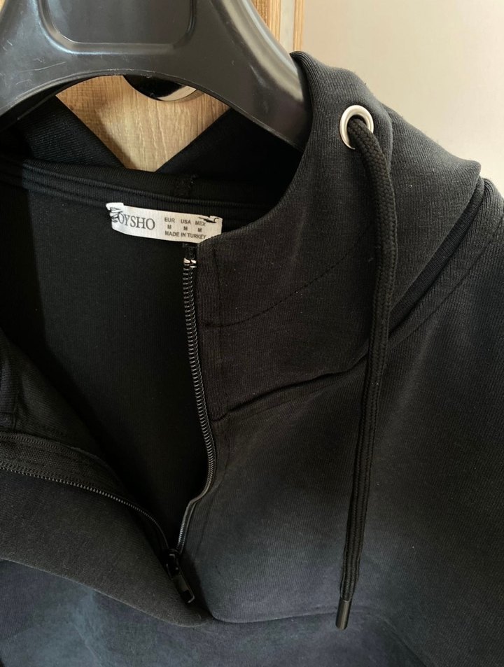 Kadın Siyah Fermuarlı Yüksek Yakalı Sweatshirt - Görsel 2