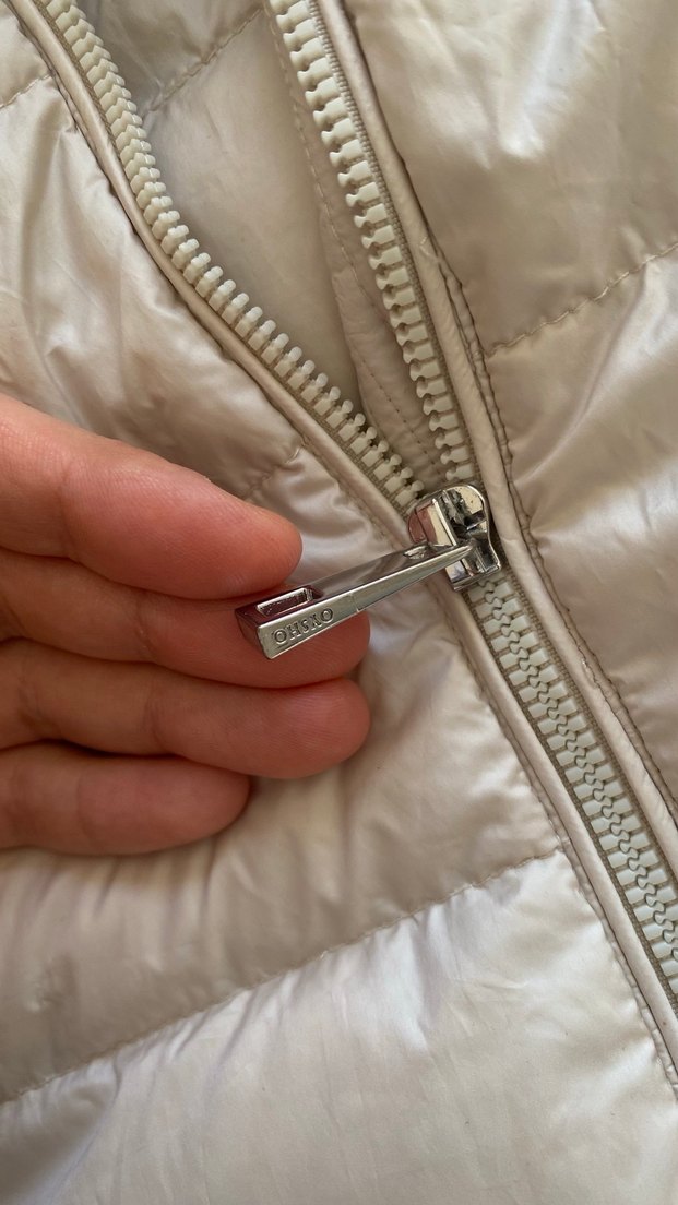 Kadın Bej Kapüşonlu Şişme Mont - Görsel 3