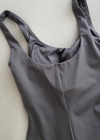 Kadın Gri Kolsuz Midi Tulum - Görsel 8