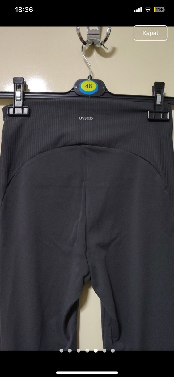 Gri Bel Bantlı Kadın Spor Tayt - Görsel 5