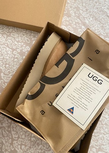 UGG Kadın Taba Süet Wedge Topuklu Ev Terliği - Görsel 6