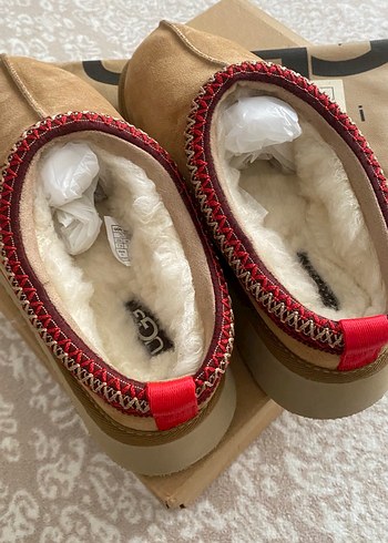 UGG Kadın Taba Süet Wedge Topuklu Ev Terliği - Görsel 5