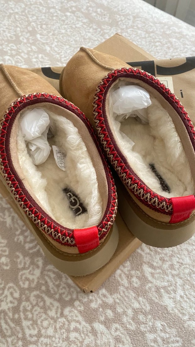 UGG Kadın Taba Süet Wedge Topuklu Ev Terliği - Görsel 5