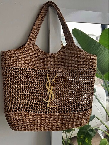 Beden kahverengi Renk ysl örgü çanta